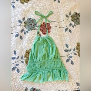 Mint Green Chiffon Halter Top
